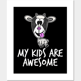 My Kids Are Awesome Goat Mom Mother's Day Posters and Art